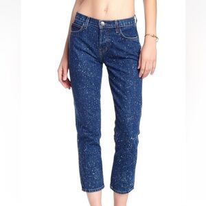 Current/Elliott The Vintage Straight Midrise Blue Jeans Constellation Wash 26